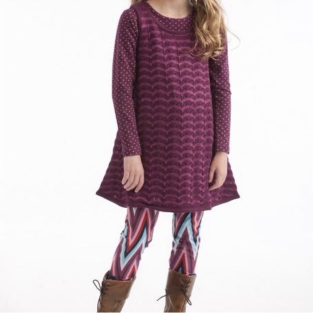 Matilda Jane Aurora Paint By Numbers Crochet Knit Sleeveless Dress Size 6